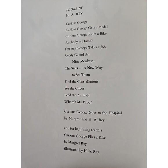 Curious George by H.A. Rey  1969 Hardcover Preowned Book Children' Literature - Picture 9 of 11